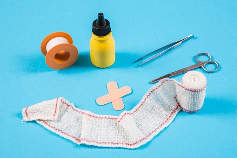 tools for treating an infected cut